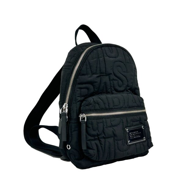 NEW Marc Jacobs Small Black Quilted Backpack Bookbag Nylon School Womens main image 4